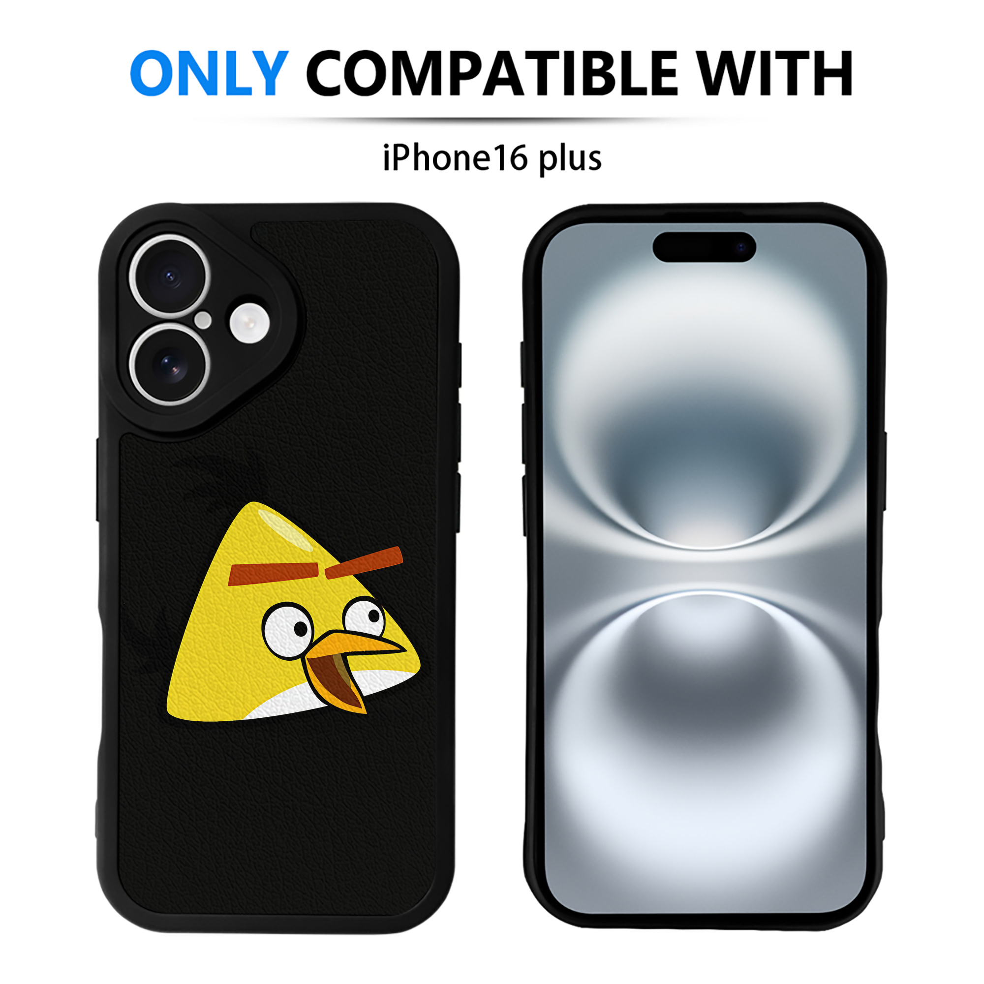 （画像用） Angry Birds アングリーバード 【iPhone 16シリーズ対応】シリコンスマホケース（レザー調） 材質：シリコン